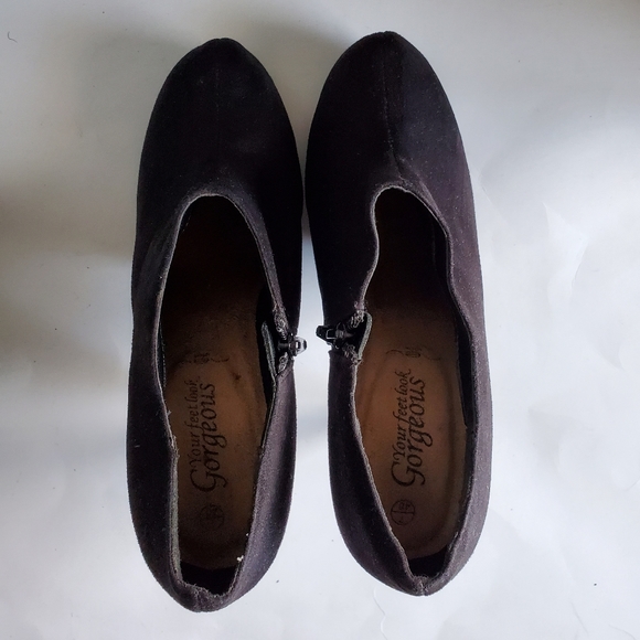 New Look Faux Suede Hidden Platform Bootie, Black, 9 - Picture 3 of 5